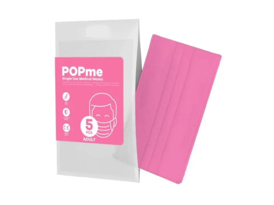 Mascherina chirurgica adulto bubblegum pink - 5 pezzi