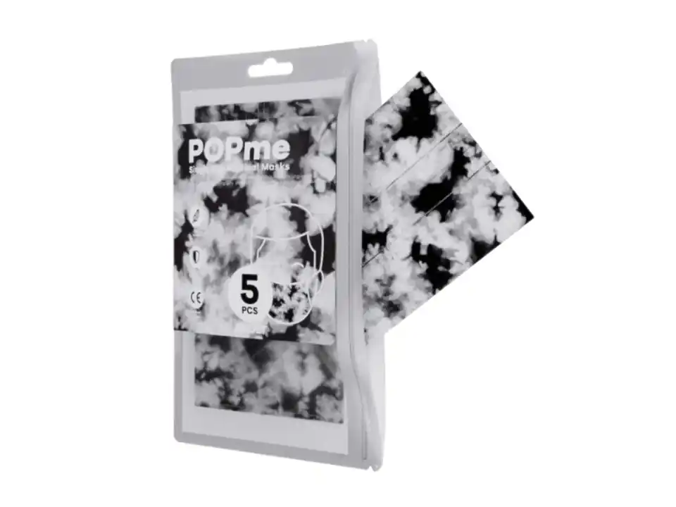 Mascherina chirurgica adulto bw tie dye - 5 pezzi