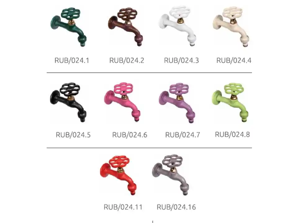 Rubinetto in ottone colorato bel-fer rub/024-disponibile in 10 colori