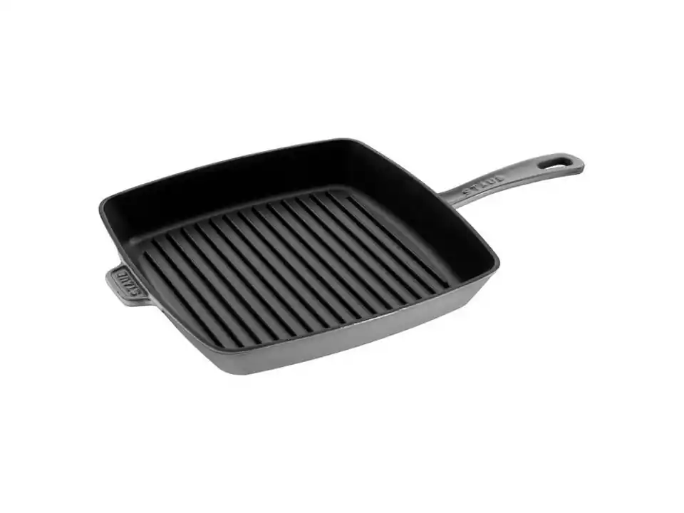Grill con manico quadrato - 30 cm, grigio grafite