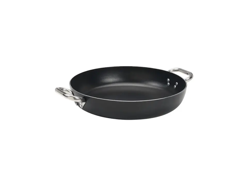 Tegame antiaderente alblack in alluminio 3mm 2 maniglie - ø32