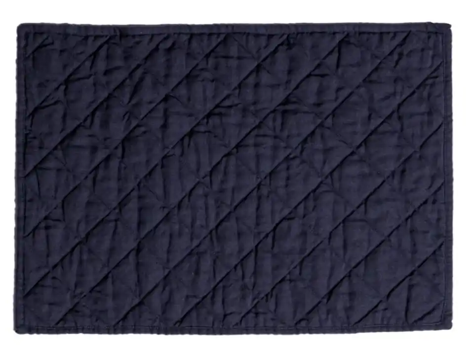 Tovaglietta rettangolare imbottita navy, 36x48 cm