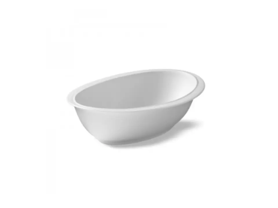 Parthenon coppa ovale bianco matt 23x17 cm h. 6,5 cm