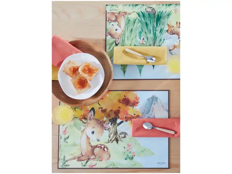 Kids americane della foresta, procione e gufo 35x50 cm