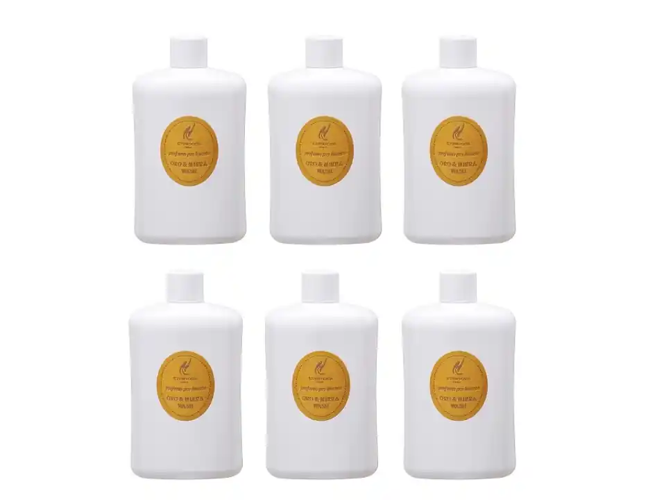 Profumo lavatrice concentrato oro & mirra wash 400 ml, 6 flaconi