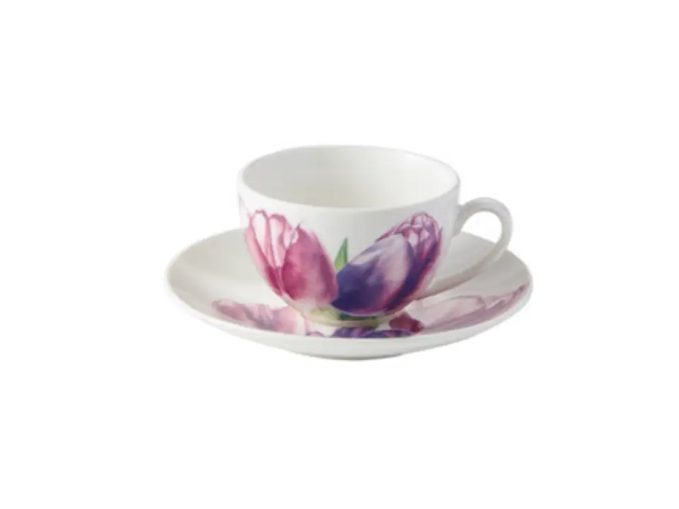 Floriade tulip love, tazza colazione con piattino 400 ml
