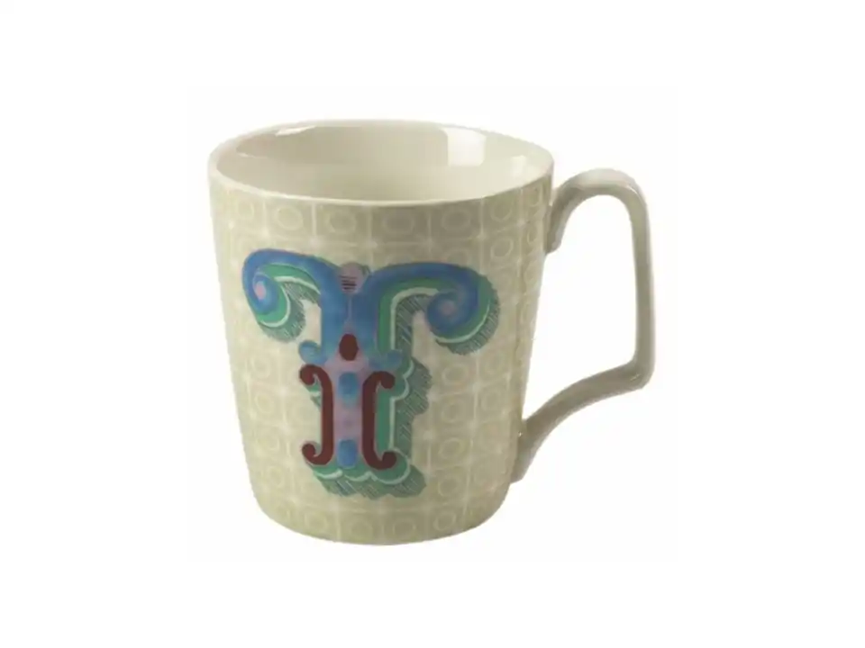 Monogram mug t in porcellana