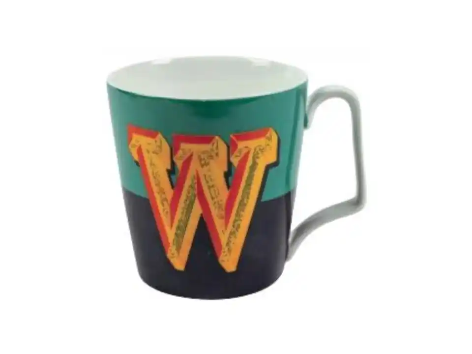 Monogram mug w in porcellana
