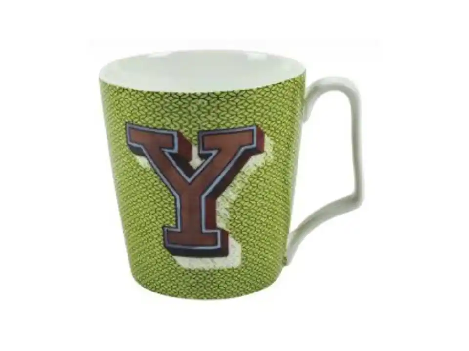 Monogram mug y in porcellana