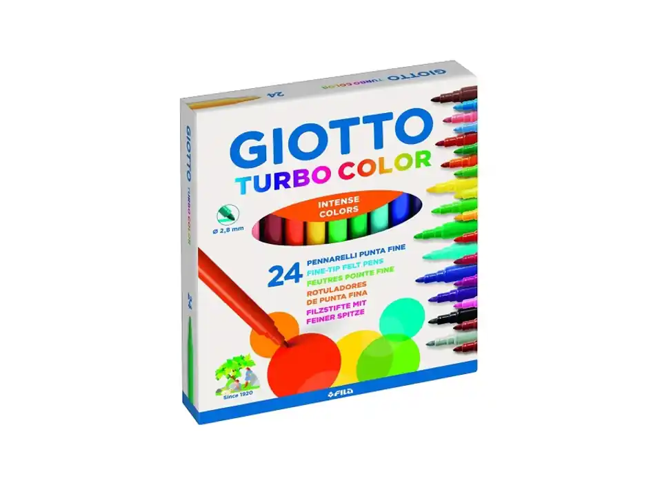 Giotto turbocolor - astuccio da 24 pennarelli