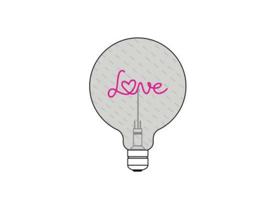 Light notes bulb, love