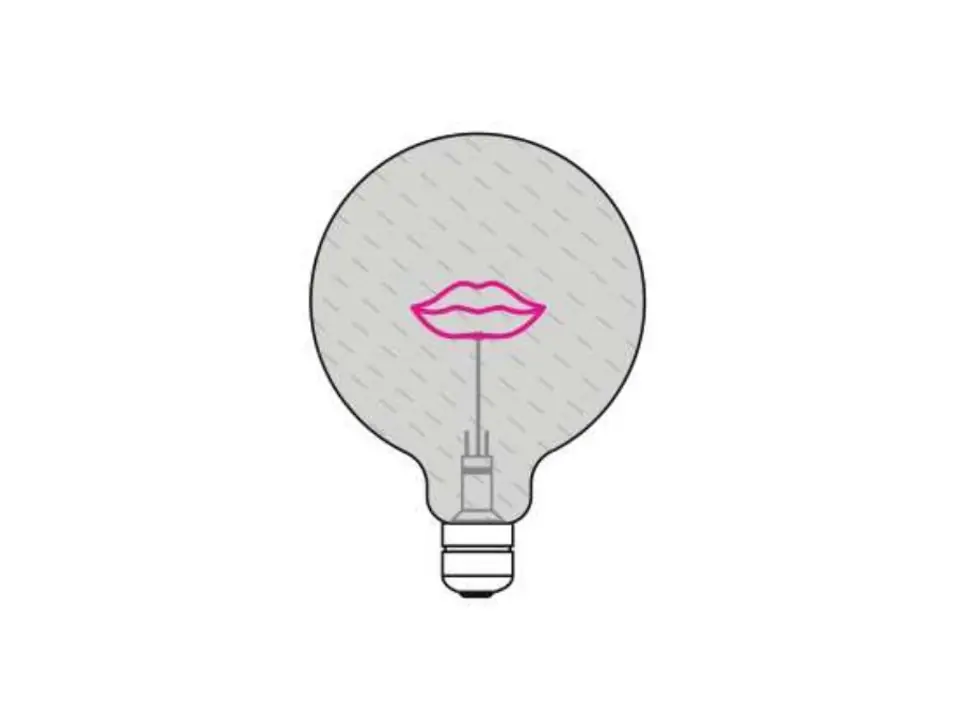 Light notes bulb, lip