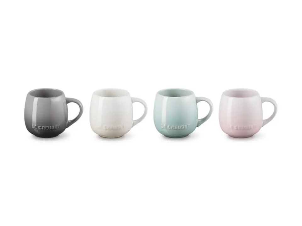 Coupe, set 4 tazze mug in gres vetrificato 0,32 lt - colori assortiti