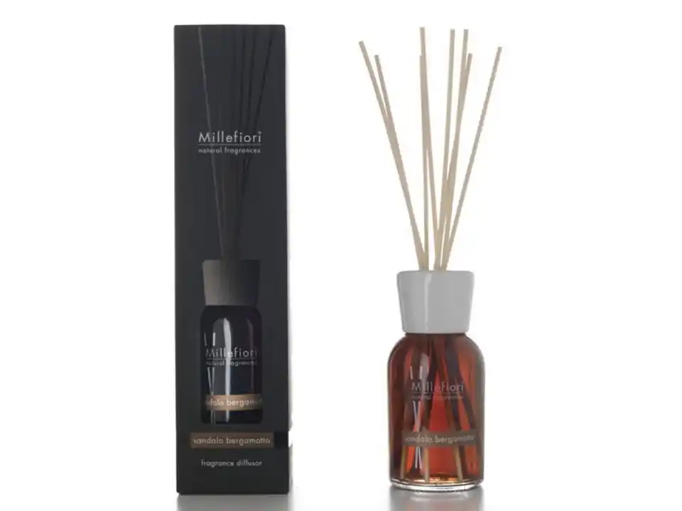 Diffusore a bastoncini collezione natural 100ml - sandalo bergamotto