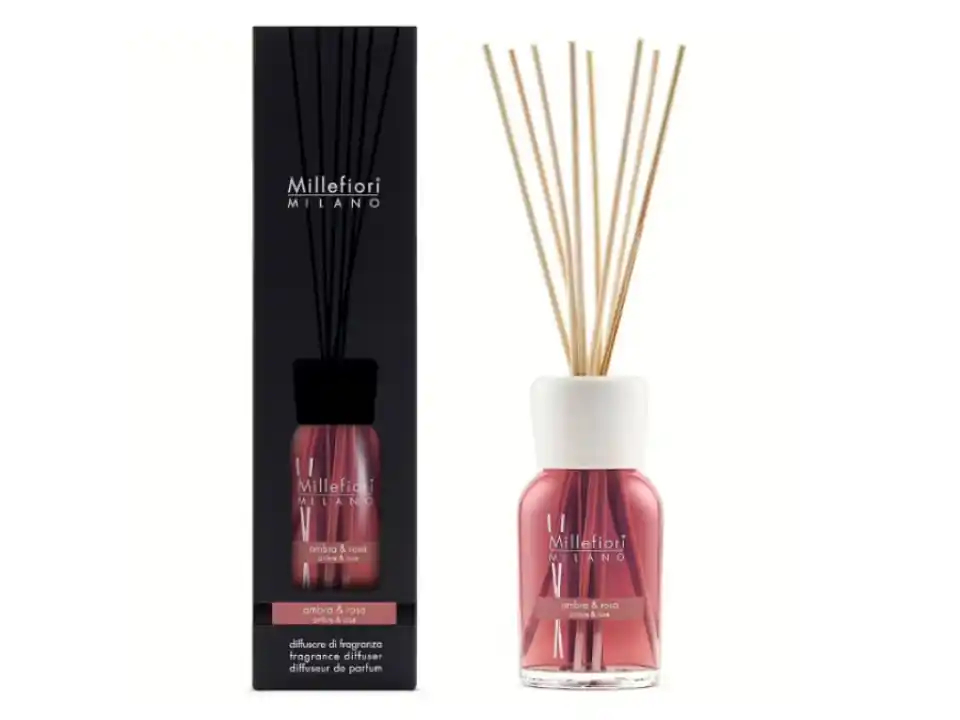 Diffusore a bastoncini 500 ml - ambra & rosa