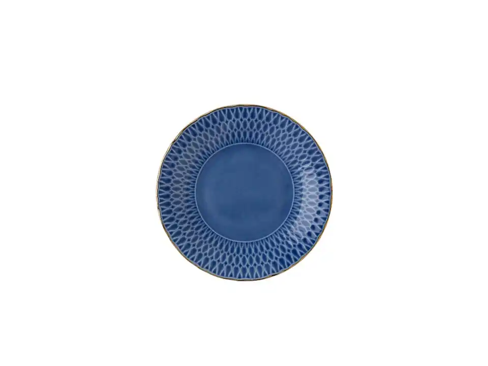 Contessa, piatto pane blu filo oro, ø 16 cm