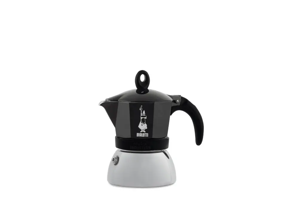 Moka induction 4 tazze, nero