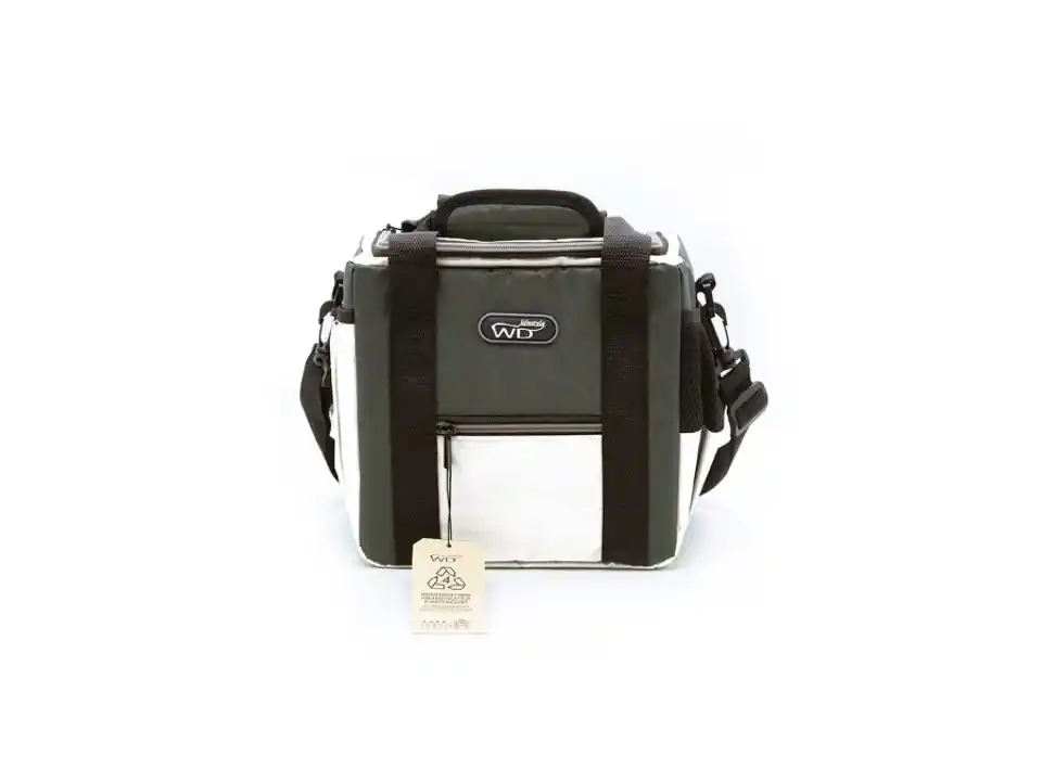 Borsa termica con tessuto in pet riciclato, 8 litri, bianca