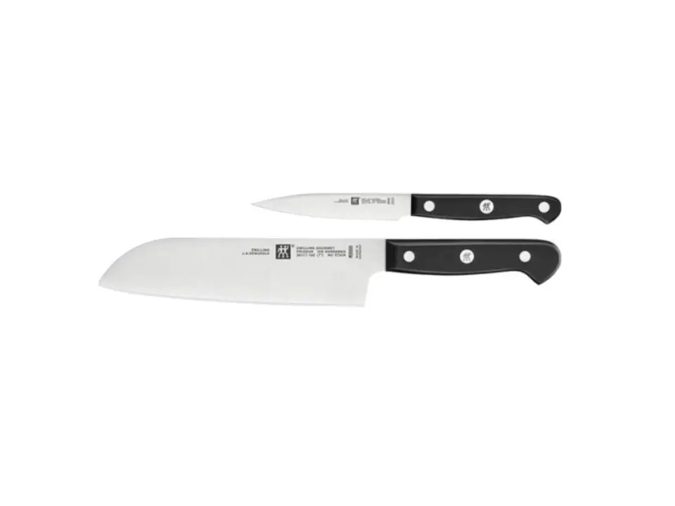 Gourmet, set 2 coltelli, guarnire/santoku