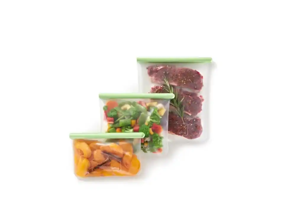 Set di 3 borse piatte riutilizzabili