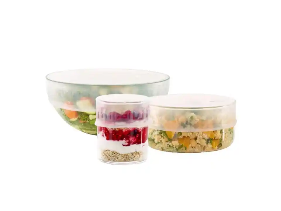 Set di 3 coperchi estensibili riutilizzabili