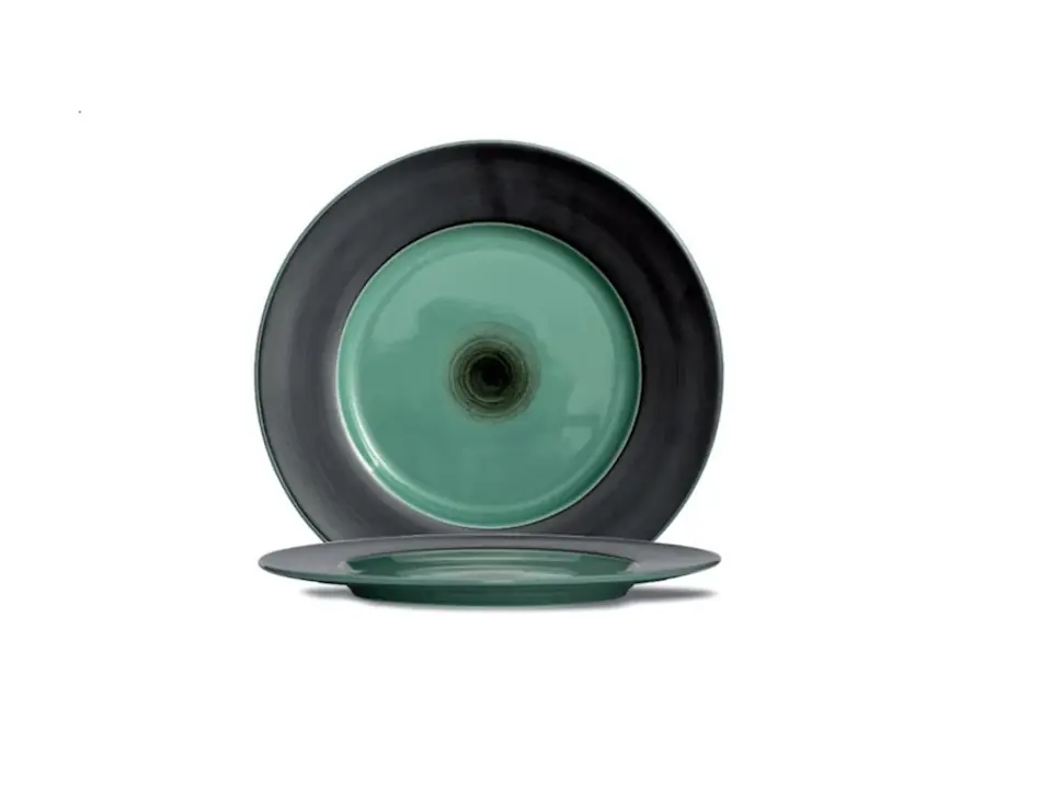 Ekate, piatto rotondo verde opale ø33,5 cm