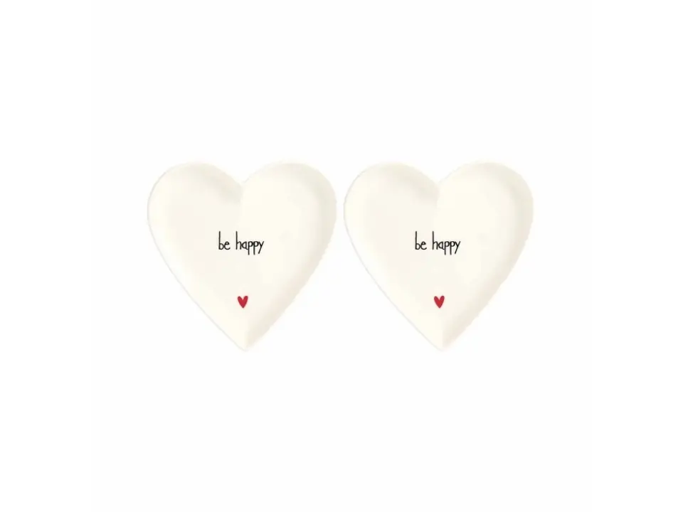 Set 2 piatti cuore be happy