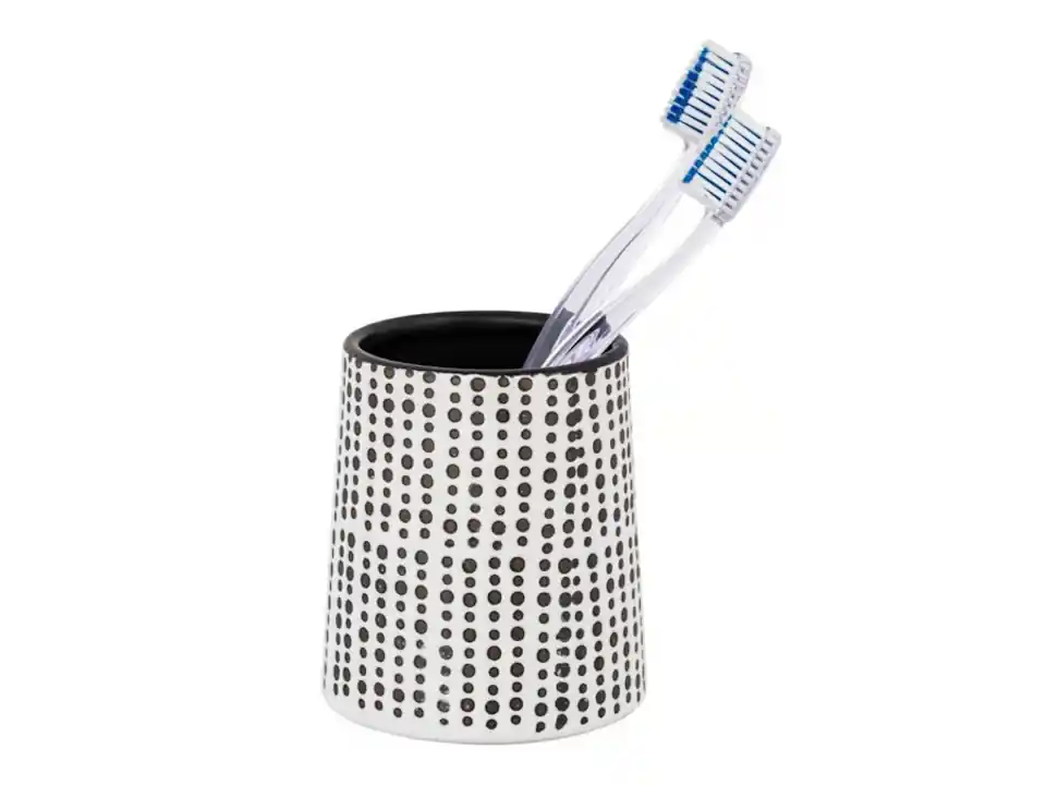 Brento, bicchiere portaspazzolini in ceramica