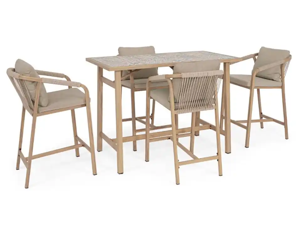 Set tavolo + 4 sgabelli kalimera desert