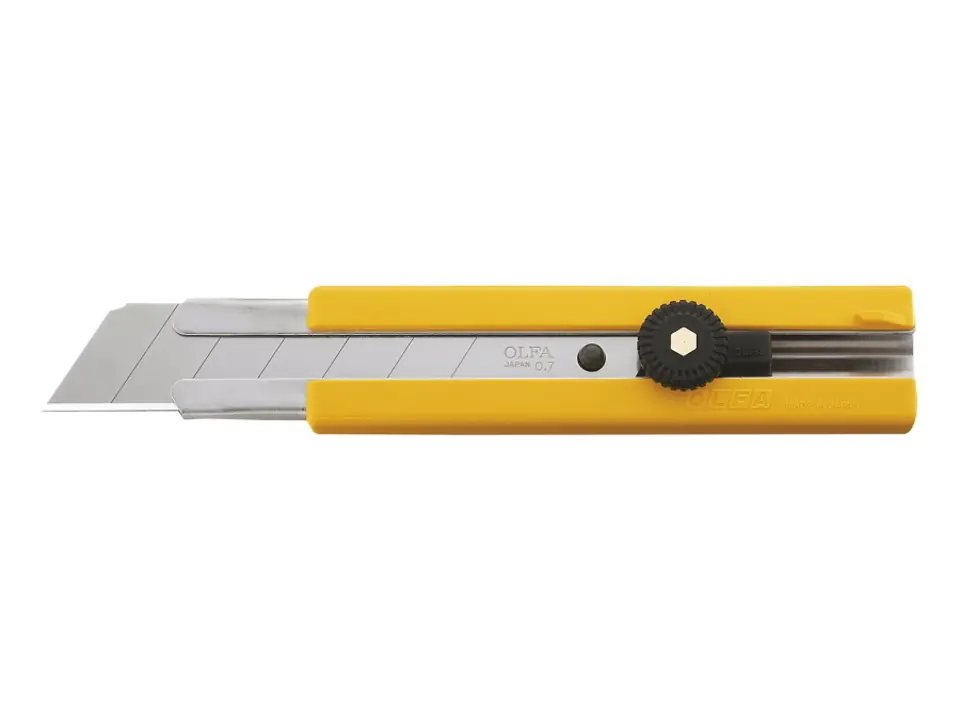 Cutter anti-scivolo in abs resistente con rotella e lama 25 mm