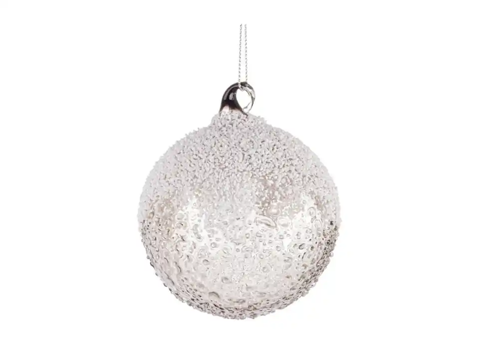 Sfera in vetro cherry grigio - ø10 cm