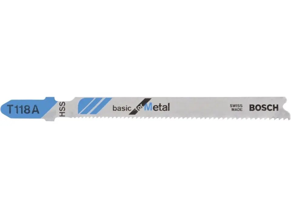 Lama per seghetto alternativo t 118 a basic for metal, 5 pezzi