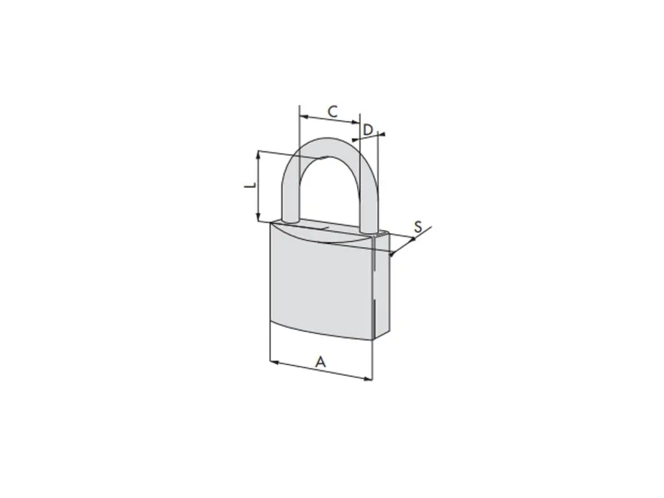Lucchetto in ottone locking line cod. 21010 60 0