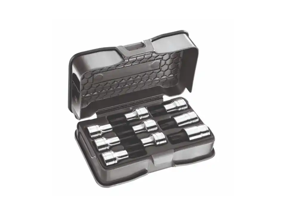 Assortimento in cassetta di abs con bussole per viti con impronta torx