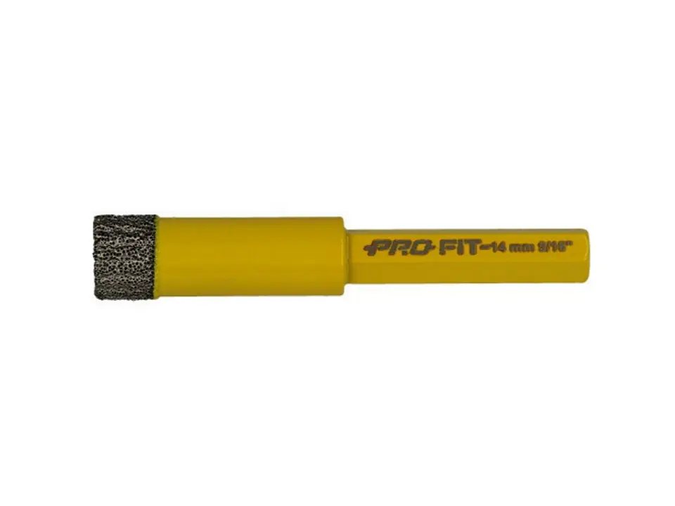 Foretto a gambo esagonale 14 mm, diamond dry