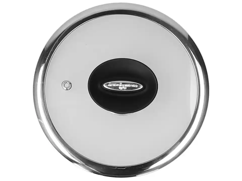 Luxury design, coperchio con foro in vetro trasparente ø 18 cm