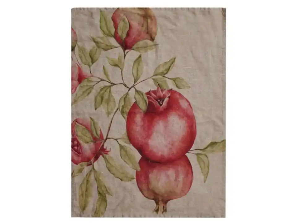 Canovaccio lino 50x68 cm, naturale melograni