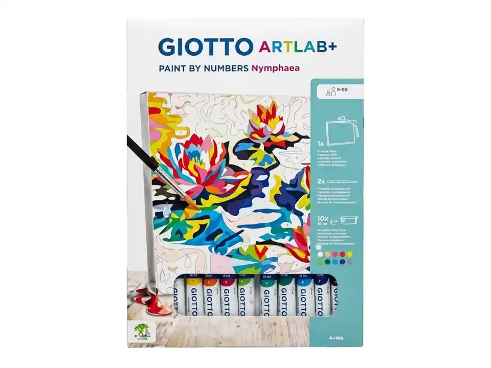 Gioco creativo art lab e paint by numbers nymphaea- giotto