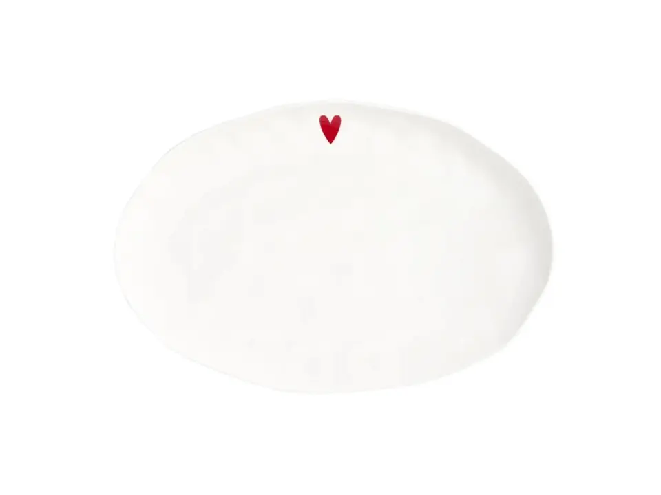 Piatto ovale cuore, 36,6x24,5 cm