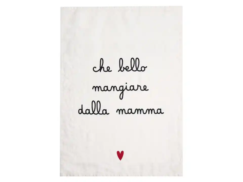 Canovaccio che bello mangiare dalla mamma 50x70 cm