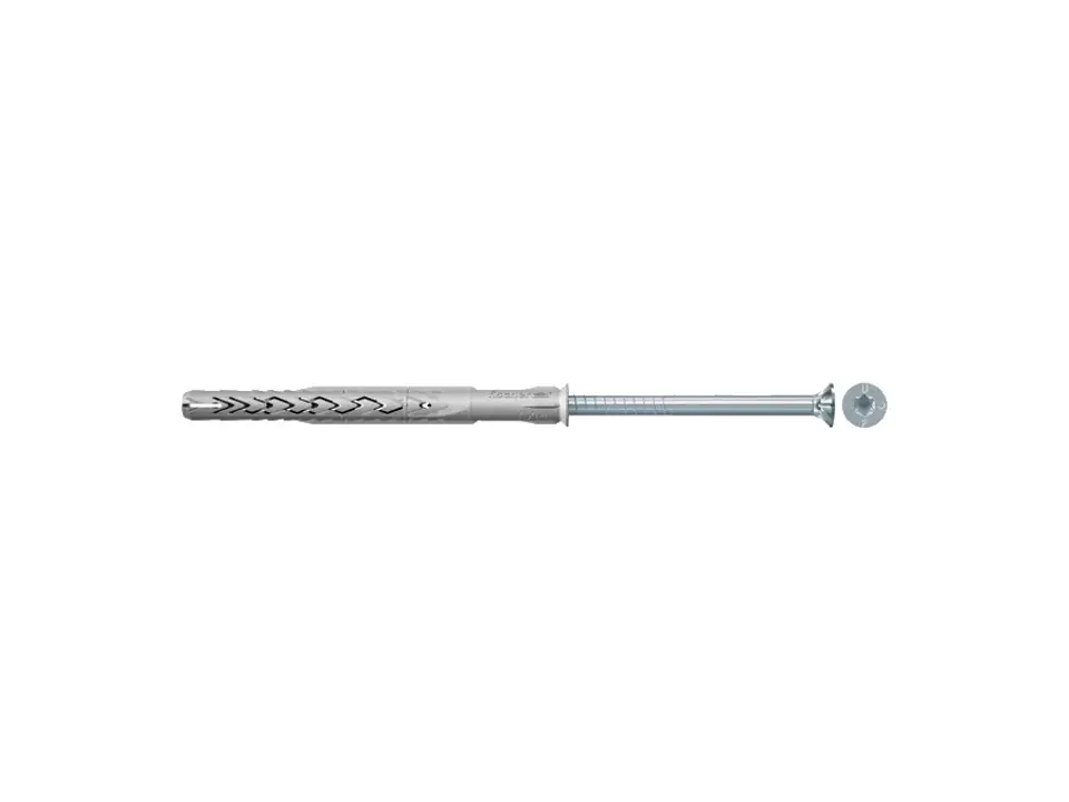 Fissaggio prolungato sxrl 10x290 t con vite di sicurezza fischer con testa svasata piena, acciaio zincato