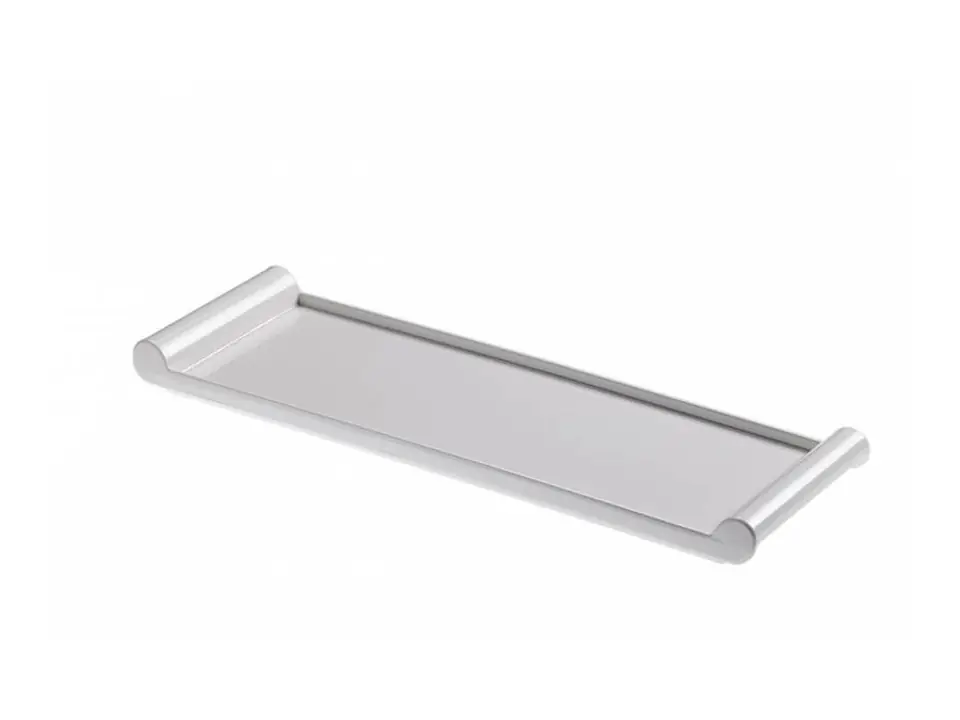 Vassoio rettangolare in melamina bianca, 30x18x2,5 cm