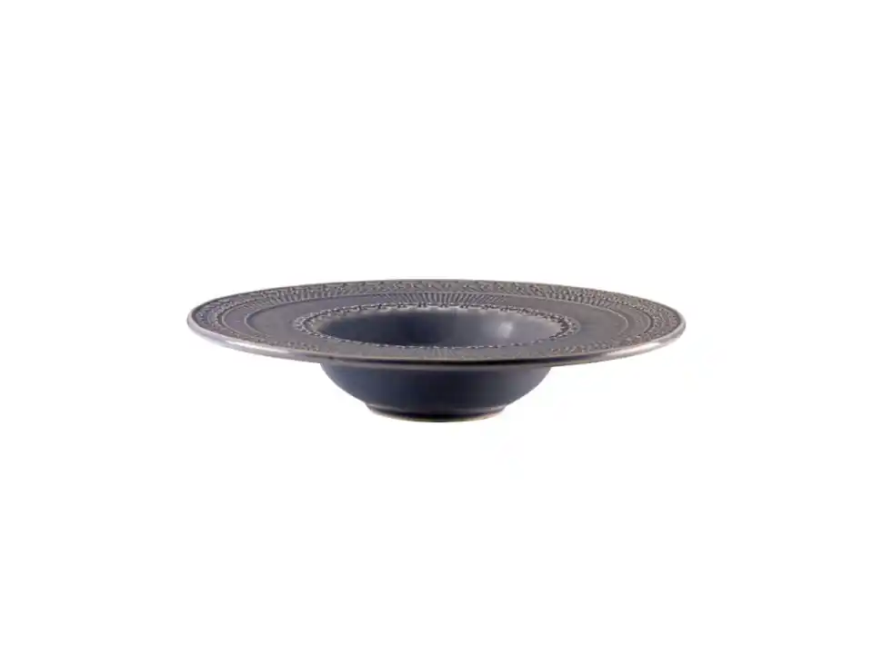 Skalistos pasta bowl denim con decoro in rilievo ø cm 27 h cm 4
