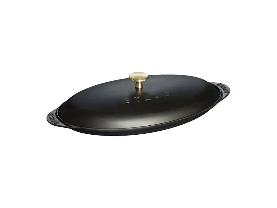 Pirofila con coperchio ovale 31 cm - nero