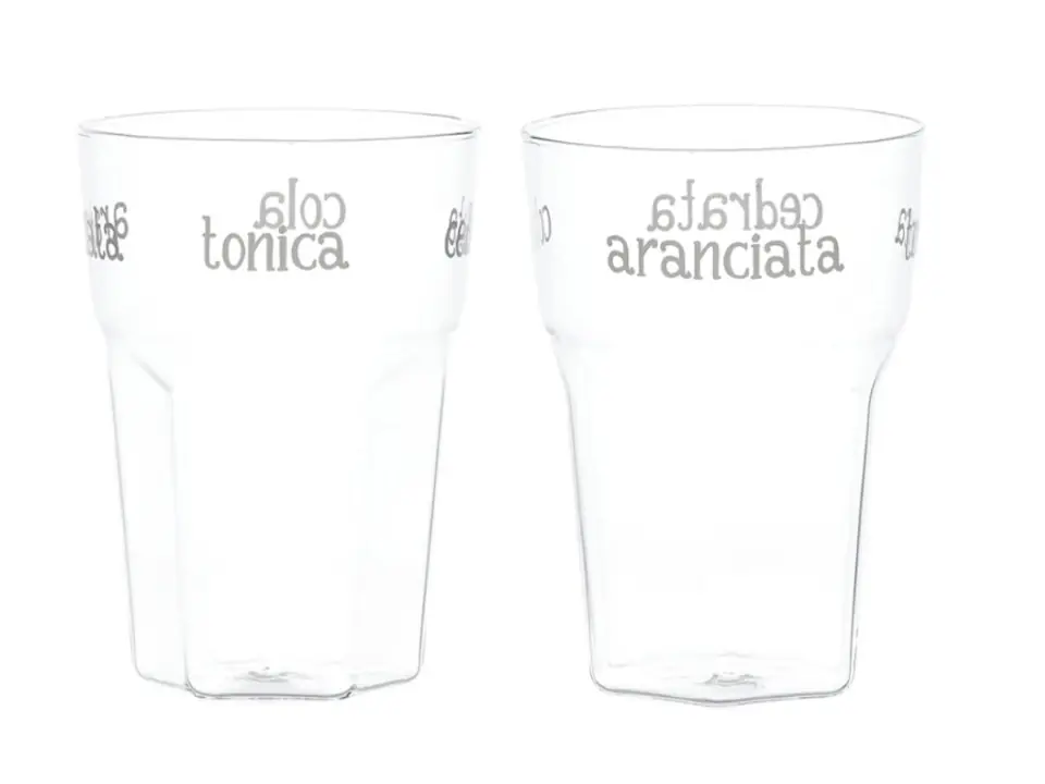 Set 2 bicchieri cola tonica cedrata aranciata