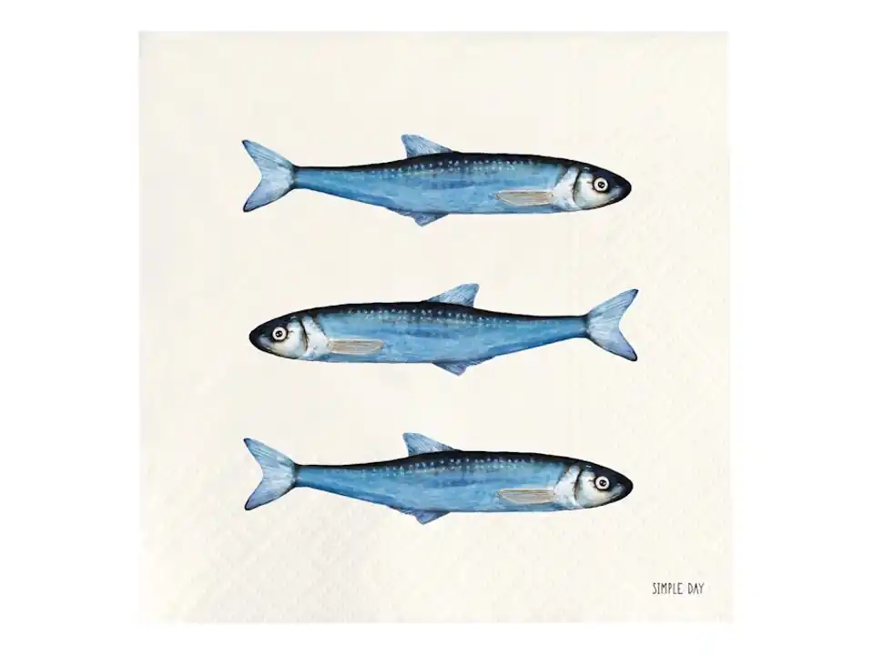 Set 20 tovaglioli in carta sardine