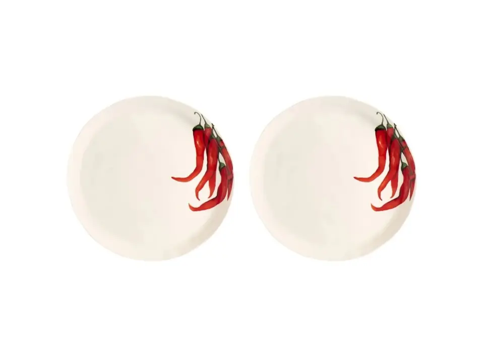 Set 2 piatti piani peperoncino, ø 27 cm