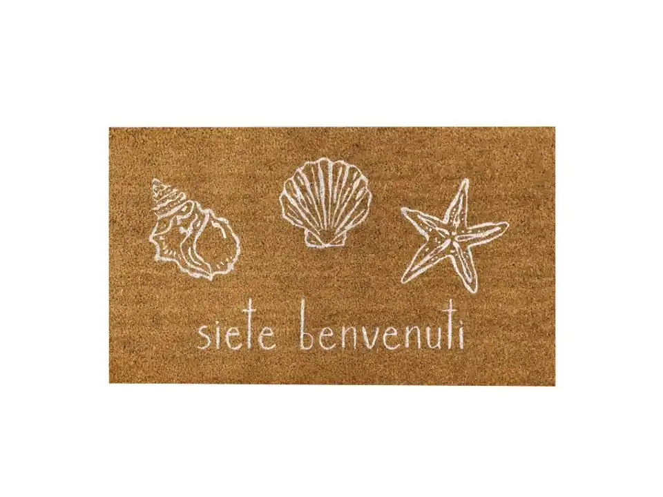 Zerbino siete benvenuti conchiglie, 45x75 cm