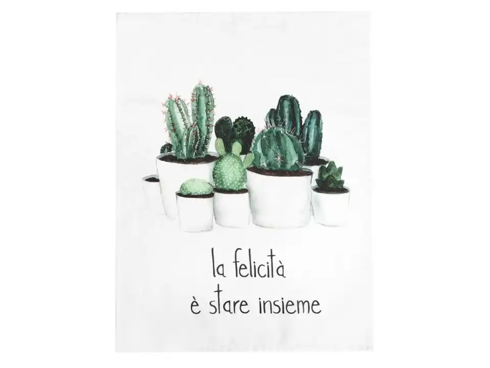 Canovaccio lino 50x68 cm, piante grasse