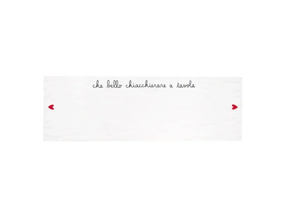 Runner che bello chiacchierare a tavola 50x160 cm